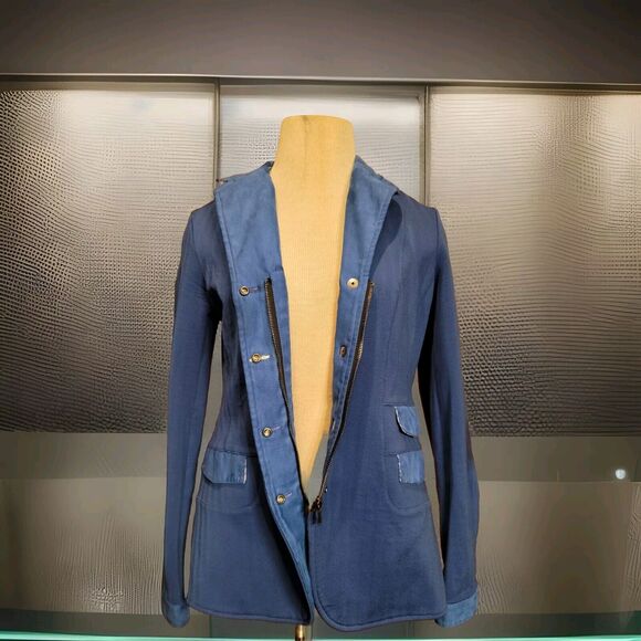 ANIMO WOMEN'S BLUE JACKET Size I-42 D-35 MADE IN ITALY - Picture 3 of 11